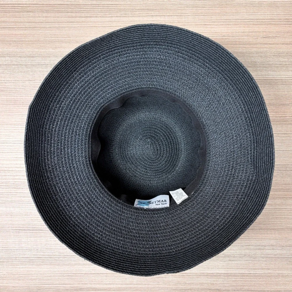 Betmar Roll-Up Black Floppy Sun Hat 4 Inch Brim Old Money Resortwear Packable